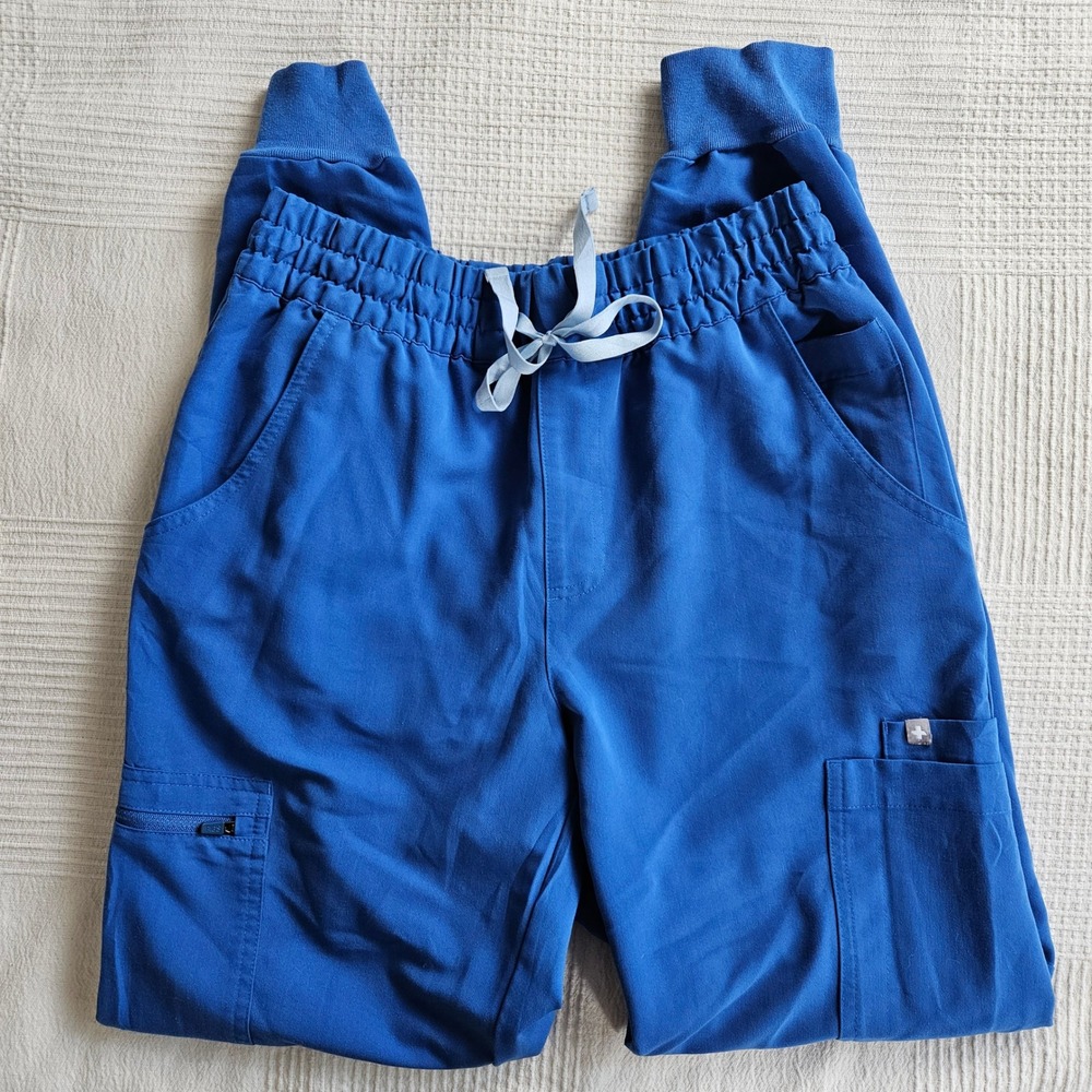 FIGS Blue Jogger Scrub Pants Comfort Medical Apparel Workwear Zamora Womens S